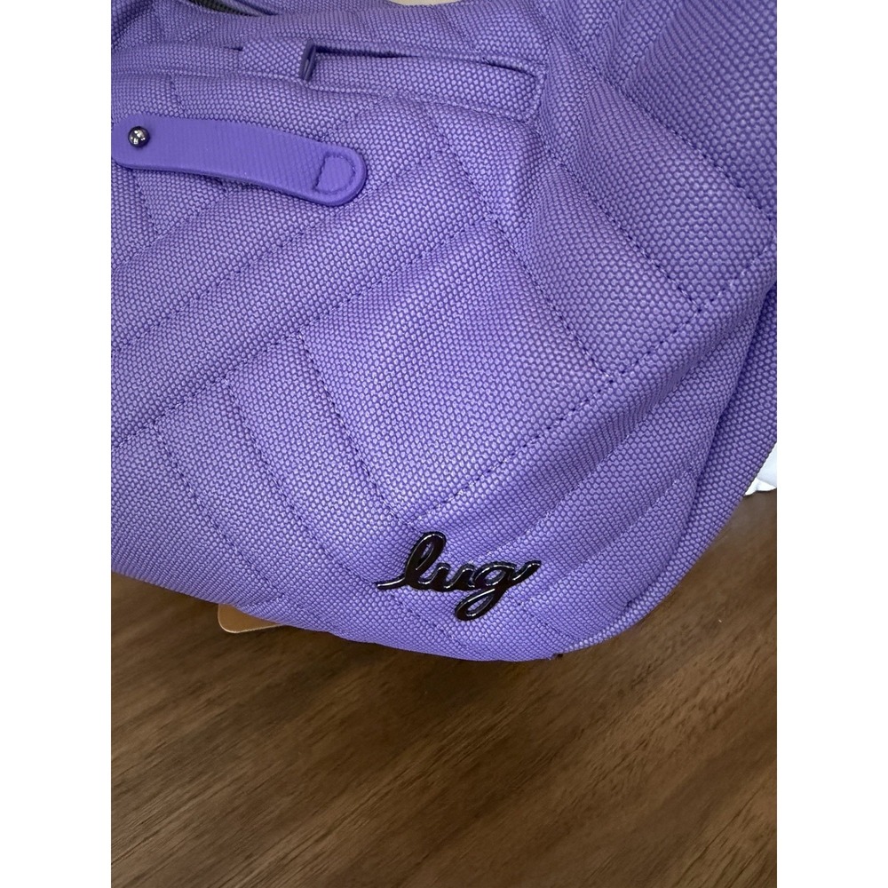 Lug Harmony Purple Shoulder Crossbody Bag Quilted Convertible Organizer Purse - Picture 2 of 11